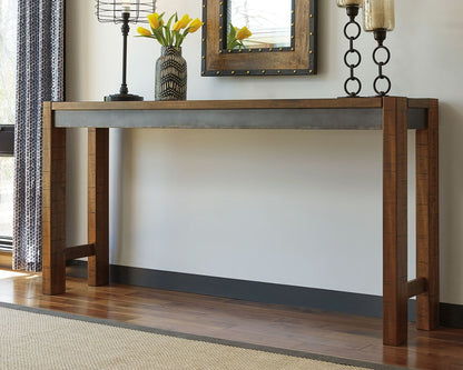 Torjin - Dark Brown - Long Counter Table - Hornell Furniture Outlet