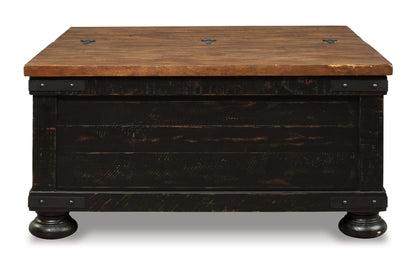 Valebeck - Lift Top Cocktail Table - Black / Brown - Hornell Furniture Outlet