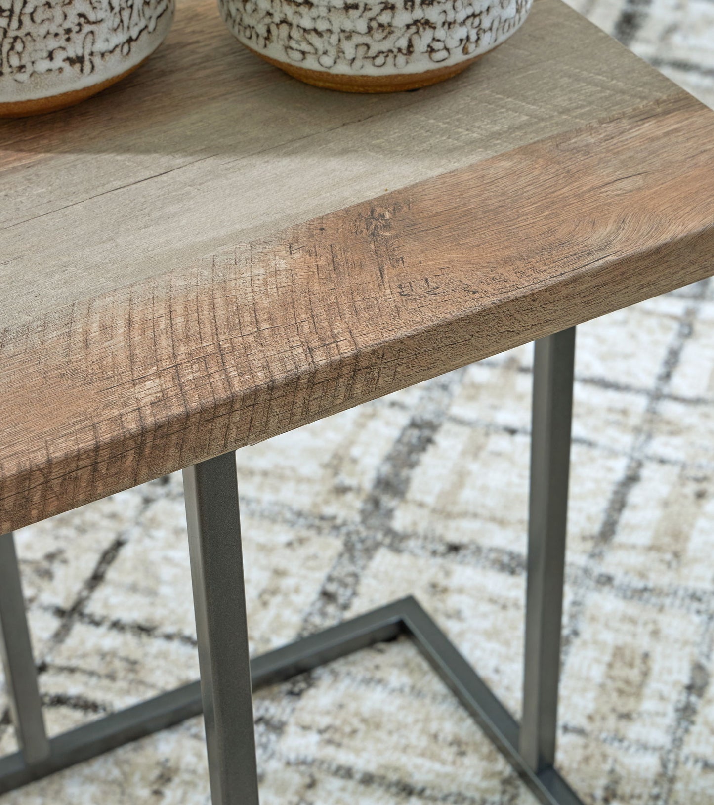 Albreane - Grayish Brown / Black - Occasional Table Set (Set of 3) - Hornell Furniture Outlet