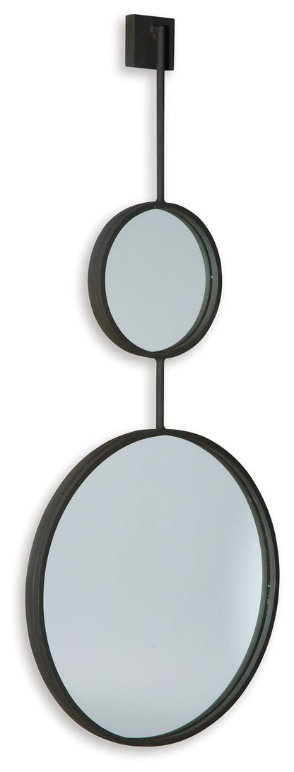 Brewer - Accent Mirror - Black - Hornell Furniture Outlet
