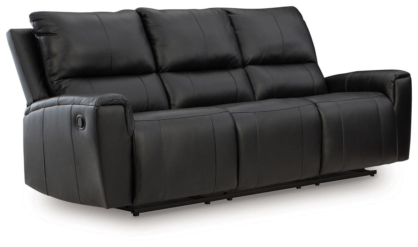 Glossmore - Black - Reclining Sofa - Hornell Furniture Outlet