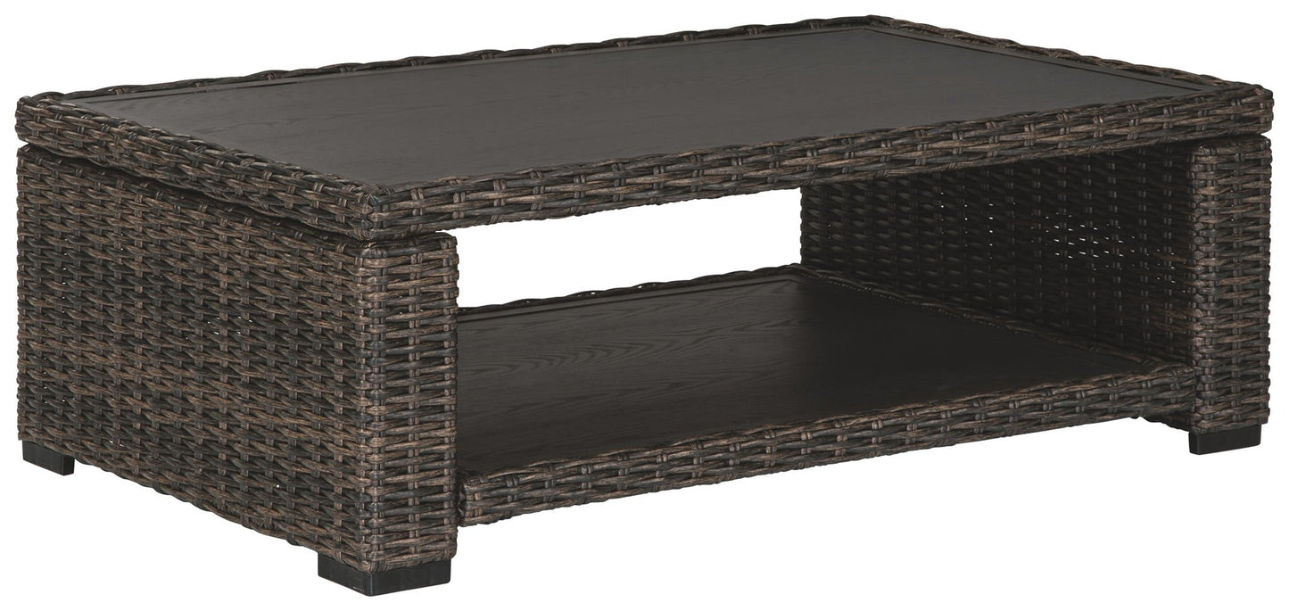 Grasson Lane - Brown - Rectangular Cocktail Table - Hornell Furniture Outlet