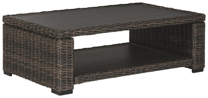 Grasson Lane - Brown - Rectangular Cocktail Table - Hornell Furniture Outlet
