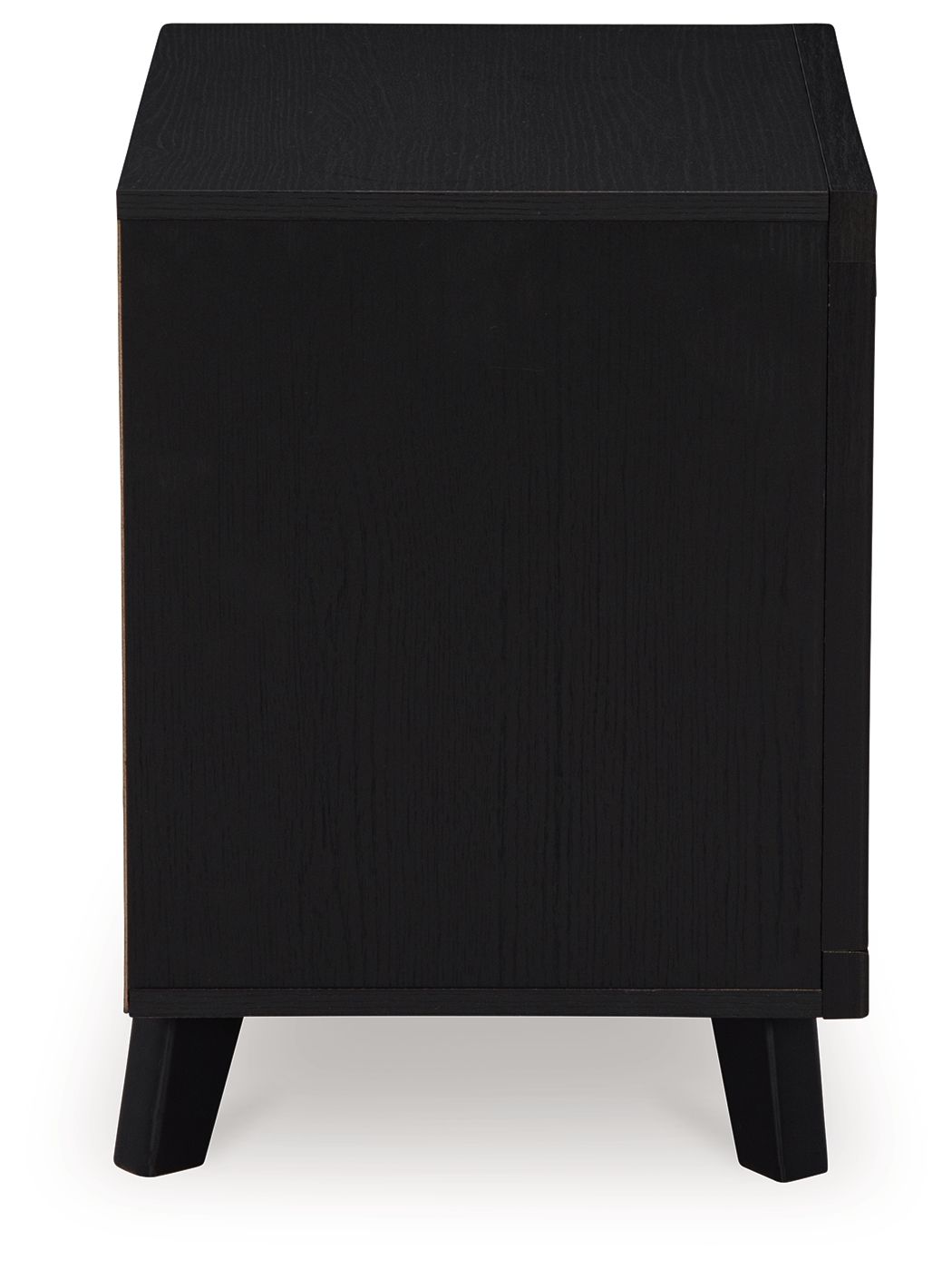 Danziar - Black - Two Drawer Night Stand - Hornell Furniture Outlet