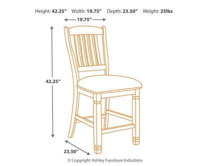 Bolanburg - Beige - Upholstered Barstool (Set of 2) - Hornell Furniture Outlet