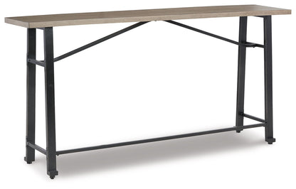 Lesterton - Light Brown / Black - Long Counter Table - Hornell Furniture Outlet