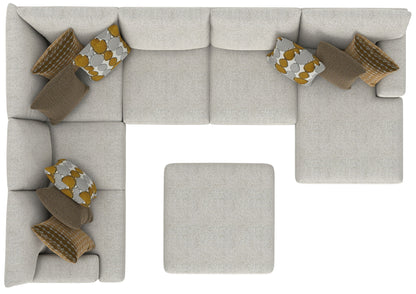 Tori - Sectional With Comfort Coil Seating, Cocktail Ottoman And Accent Pillows Included - Hornell Furniture Outlet