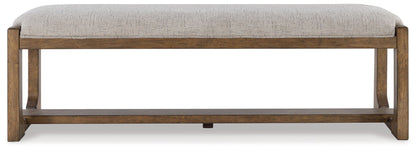 Cabalynn - Oatmeal / Light Brown - Large Uph Dining Room Bench - Hornell Furniture Outlet