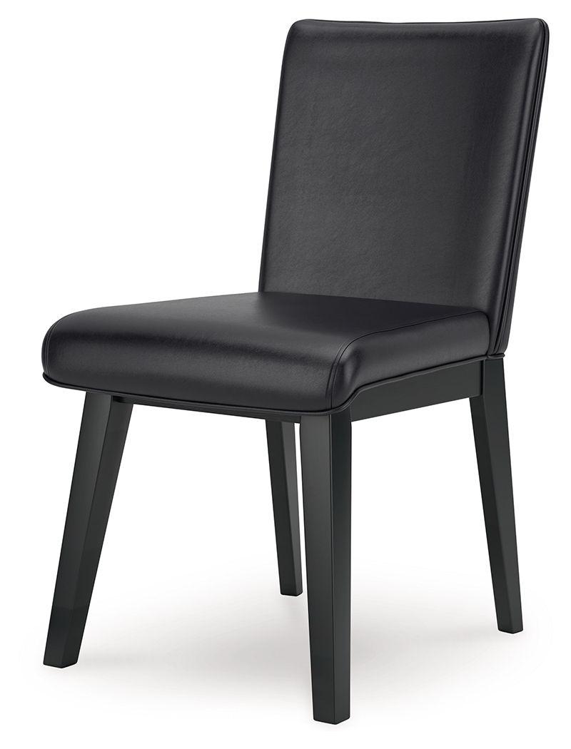 Jettaya - Black - Dining Upholstered Side Chair (Set of 2) - Hornell Furniture Outlet