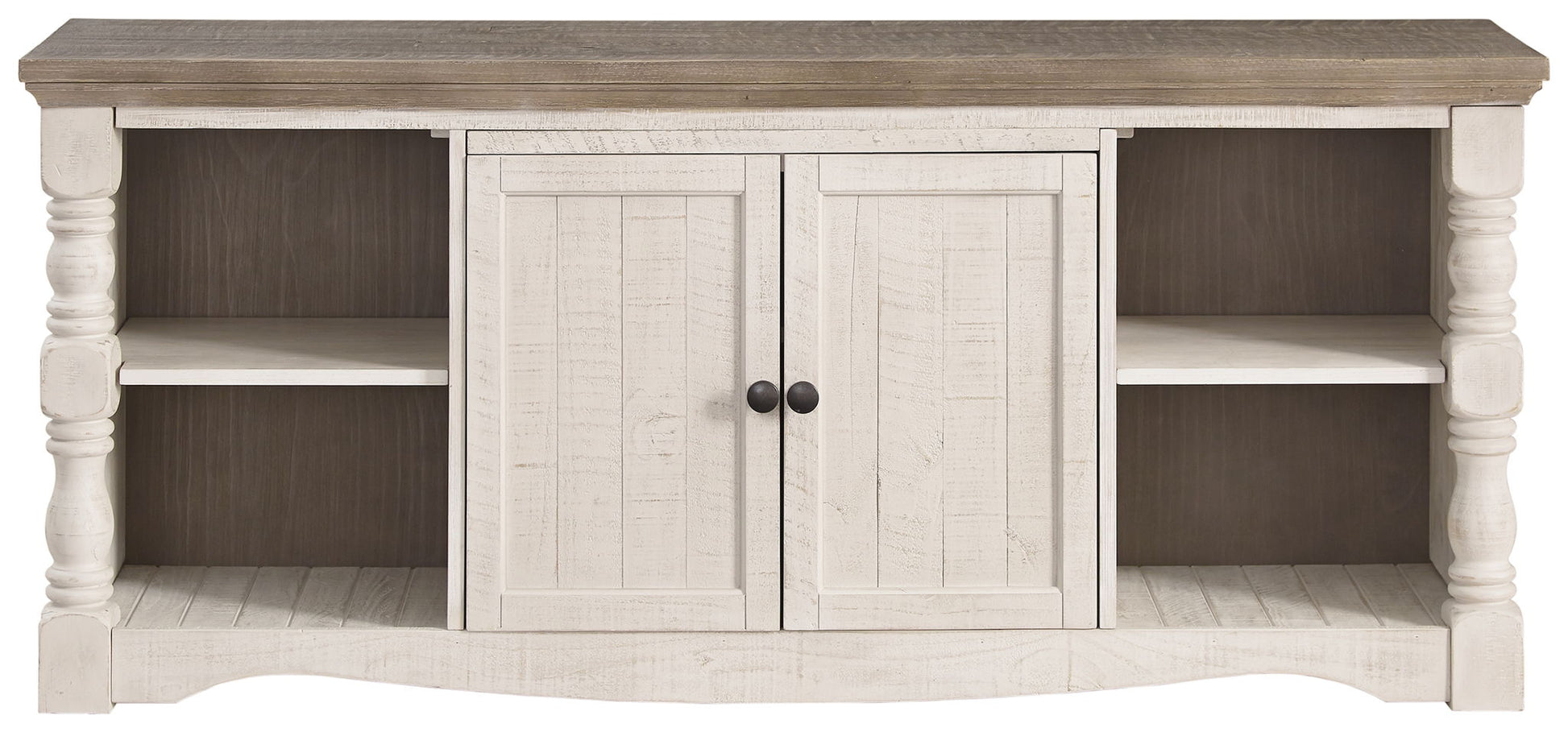 Havalance - Brown / Beige - Extra Large TV Stand - 2 Doors - Hornell Furniture Outlet