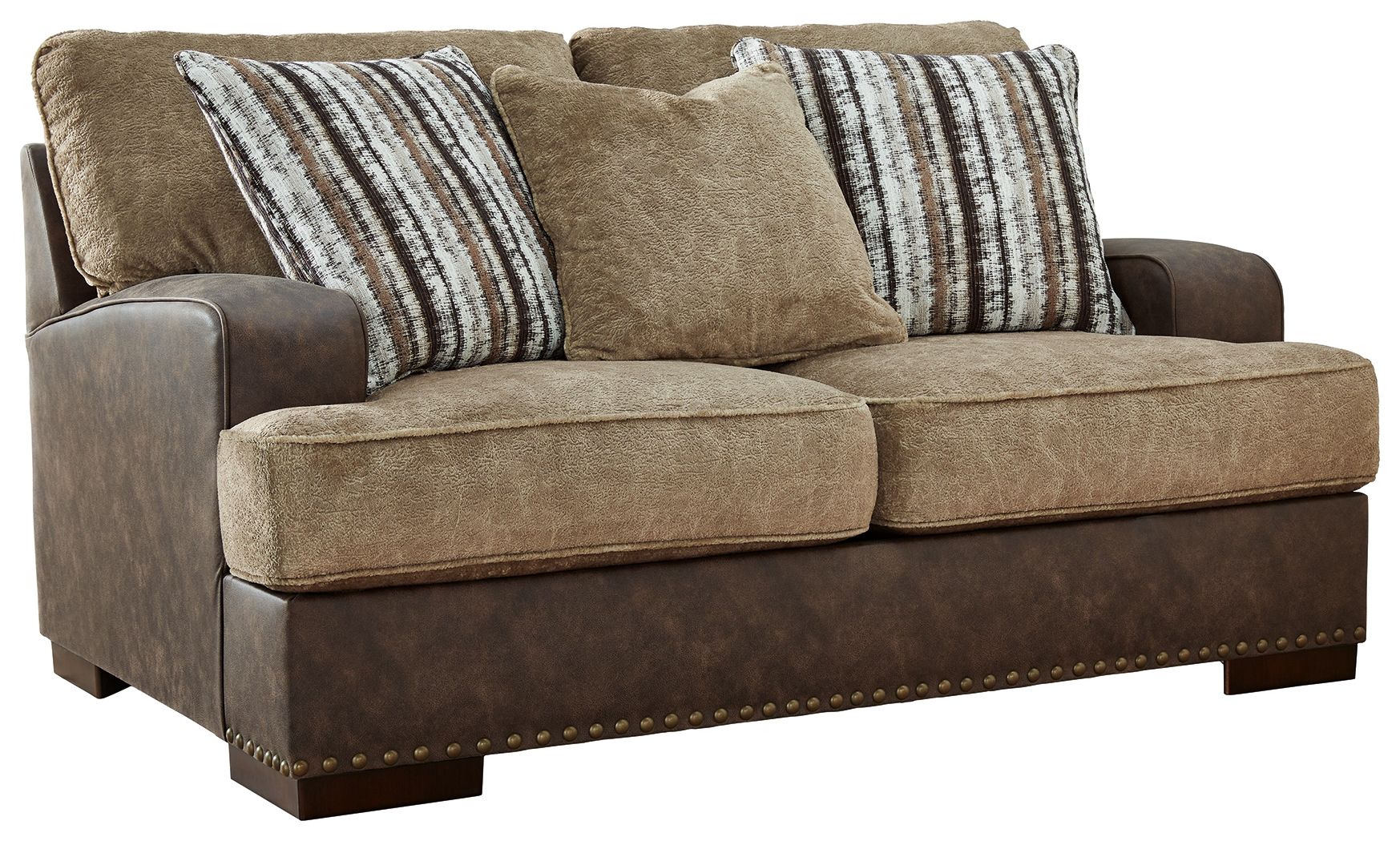 Alesbury - Chocolate - Loveseat - Hornell Furniture Outlet