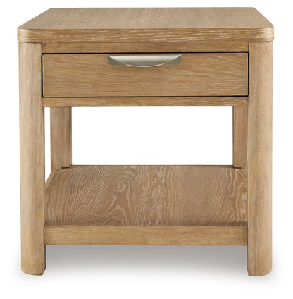 Rencott - Light Brown - Rectangular End Table - Hornell Furniture Outlet
