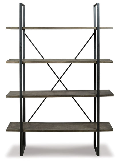 Gilesgrove - Black / Gray - Bookcase - Hornell Furniture Outlet