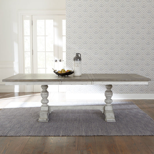 Whitney - Trestle Table - White - Hornell Furniture Outlet