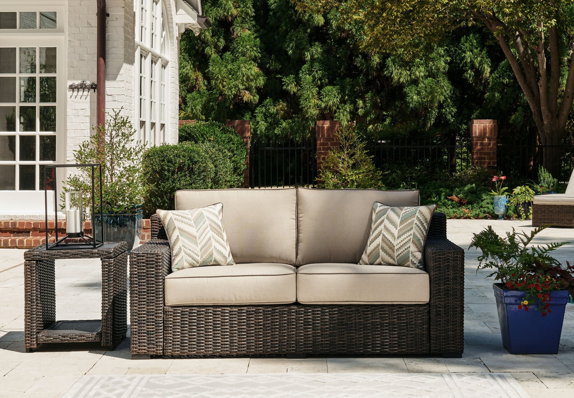 Coastline Bay - Brown - Loveseat W/Cushion - Hornell Furniture Outlet