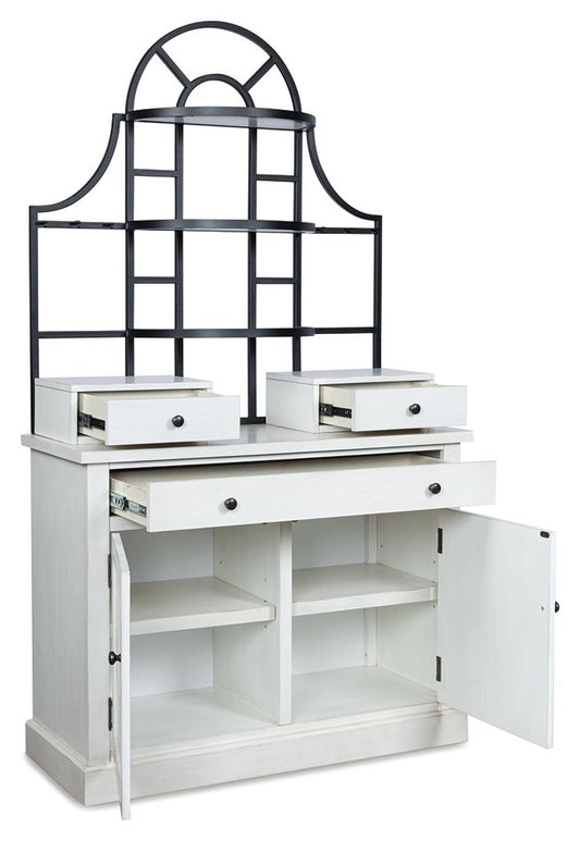 Greddinton - White - Baker's Rack - Hornell Furniture Outlet