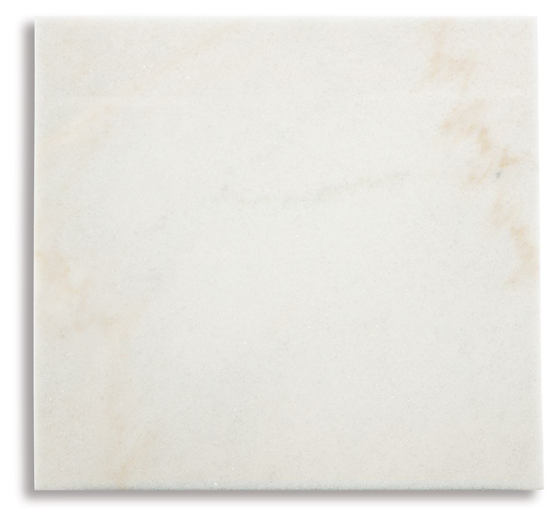 Fostead - White / Espresso - Square End Table - Hornell Furniture Outlet