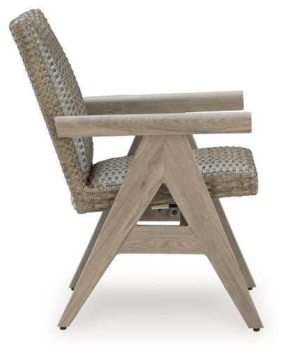 Cliff Trails - Beige - Rocking Arm Chair (Set of 2) - Hornell Furniture Outlet