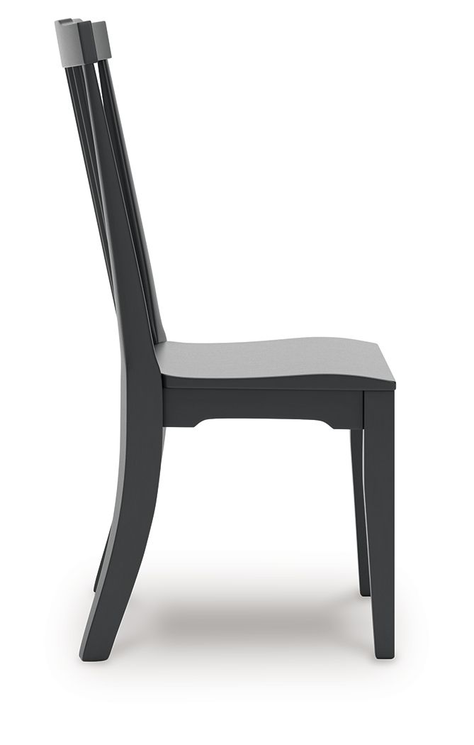 Brenkerton - Black - Dining Room Side Chair (Set of 2) - Hornell Furniture Outlet