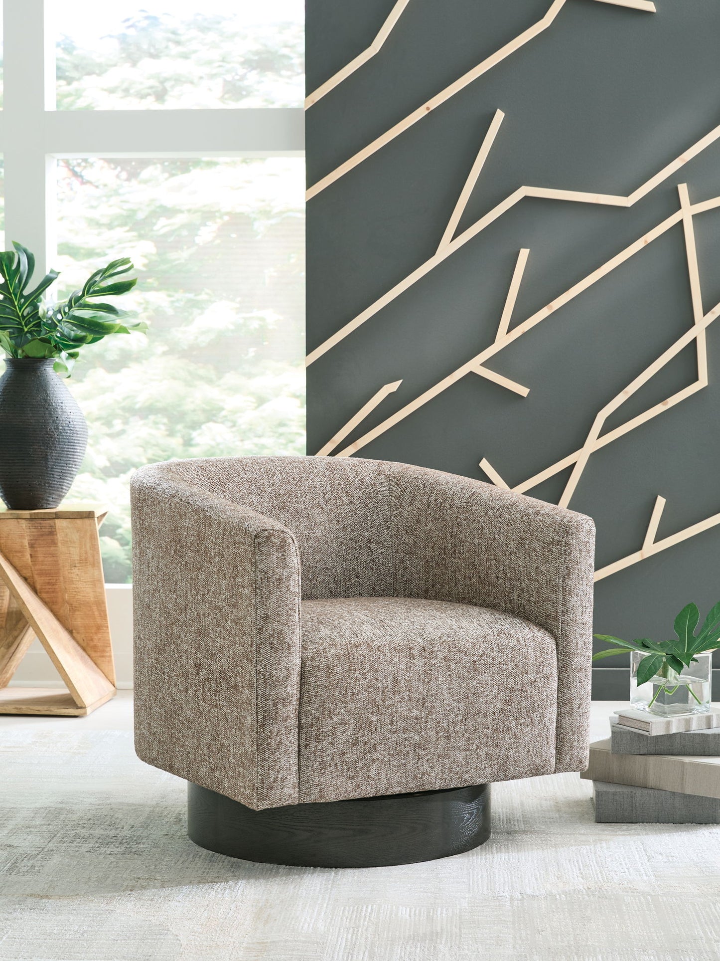 Jorryn - Swivel Accent Chair - Brown - Hornell Furniture Outlet