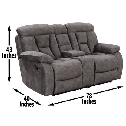 Bogata - Console Loveseat - Dark Gray - Hornell Furniture Outlet