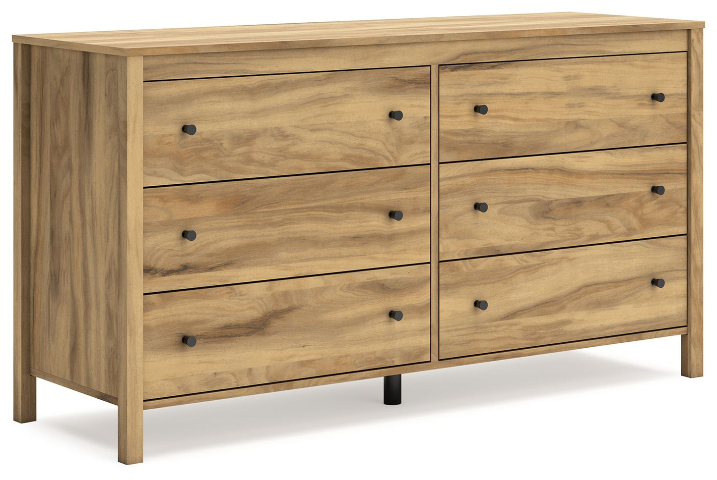 Bermacy - Light Brown - Six Drawer Dresser - Hornell Furniture Outlet