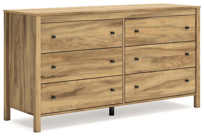 Bermacy - Light Brown - Six Drawer Dresser - Hornell Furniture Outlet