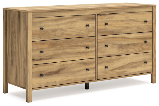 Bermacy - Light Brown - Six Drawer Dresser - Hornell Furniture Outlet