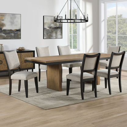 Roatan - 7 Piece Table Dining Set - Brown - Hornell Furniture Outlet
