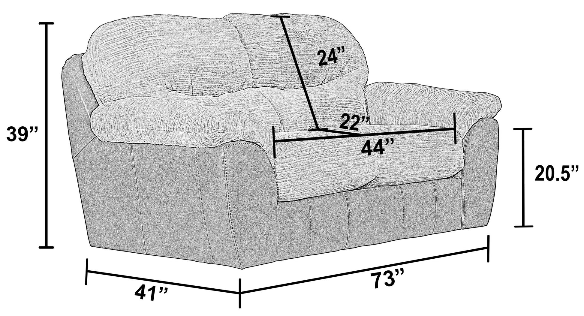 McMahon - Gliding Loveseat - Bark - Hornell Furniture Outlet