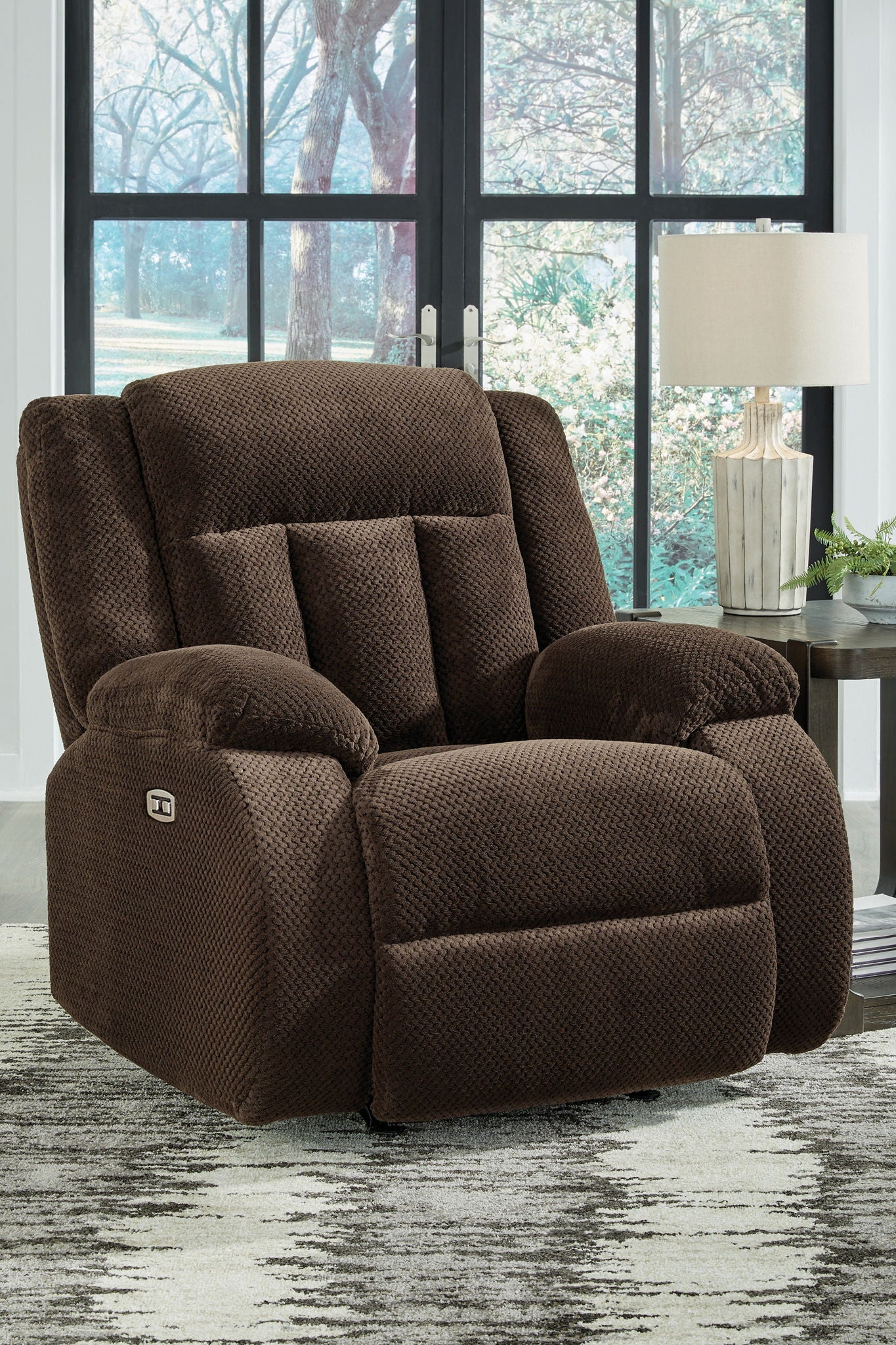Free Wake - Power Rocker Recliner - Chocolate - Hornell Furniture Outlet