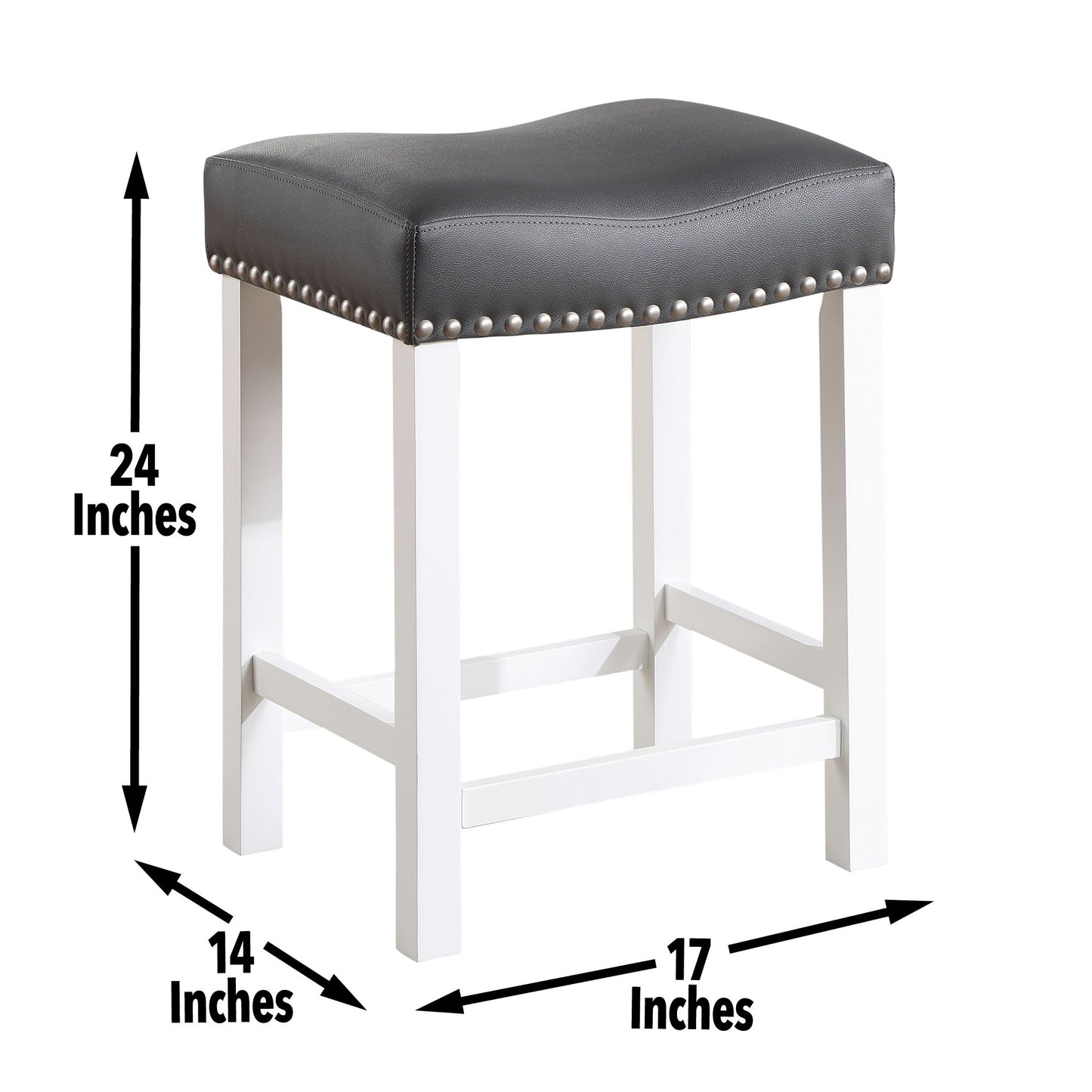 Zermatt - Counter Stool (Set of 2) - White - Hornell Furniture Outlet