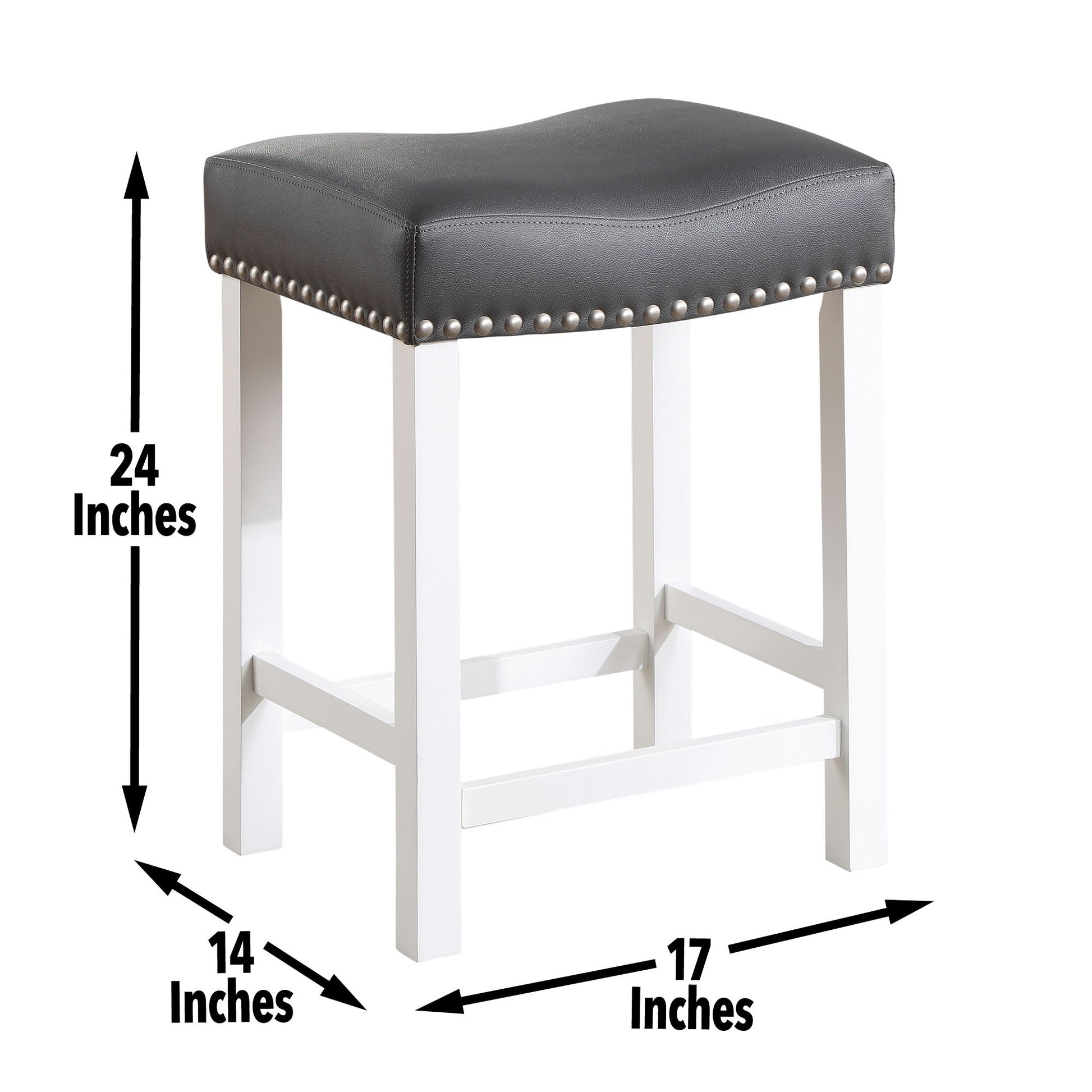 Zermatt - Counter Stool (Set of 2) - White - Hornell Furniture Outlet