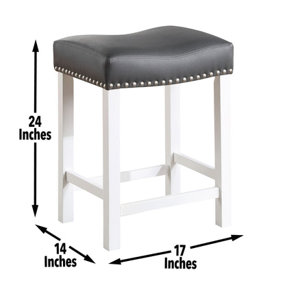 Zermatt - Counter Stool (Set of 2) - White - Hornell Furniture Outlet