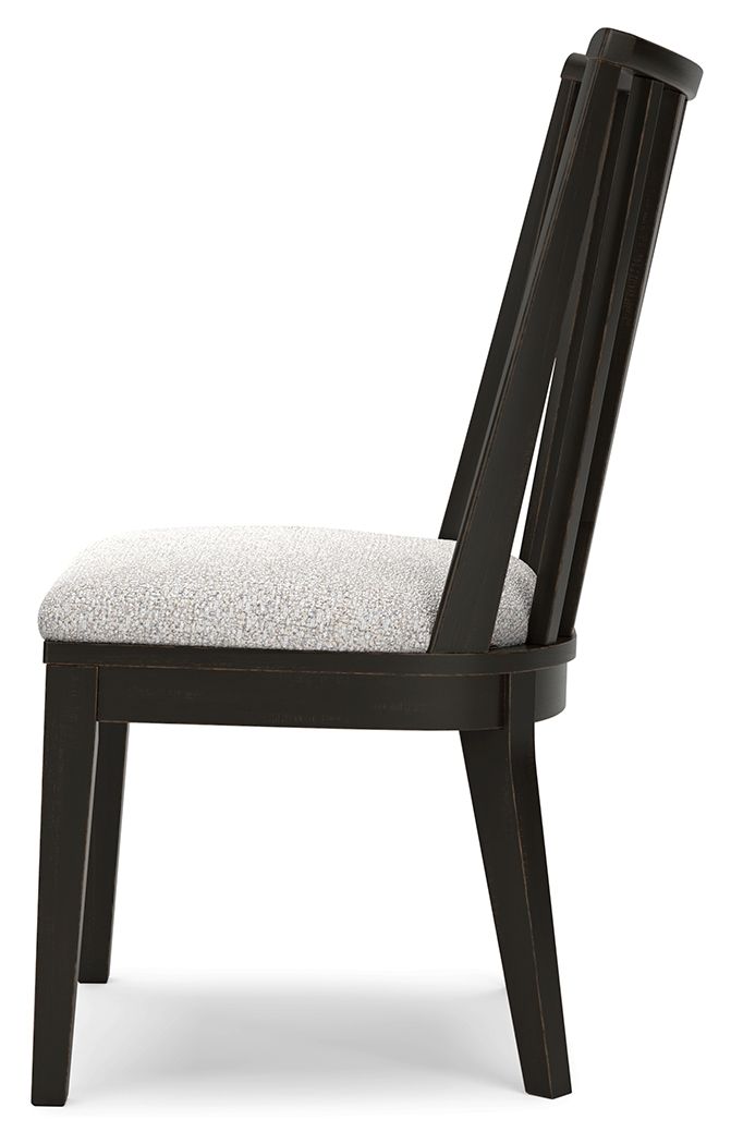 Galliden - Black - Dining Upholstered Side Chair (Set of 2) - Hornell Furniture Outlet