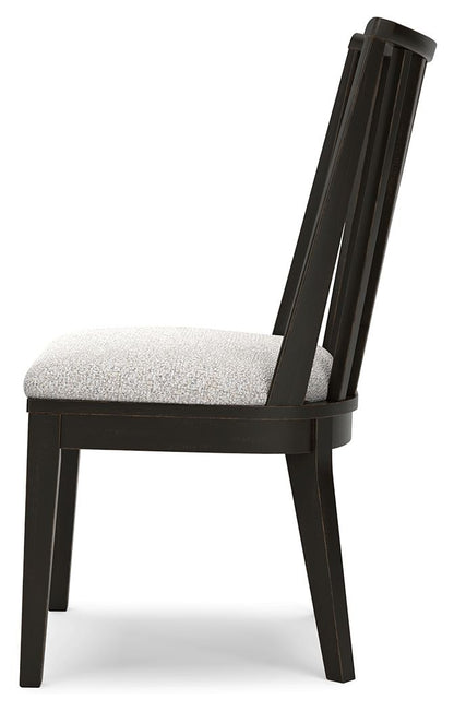 Galliden - Black - Dining Upholstered Side Chair (Set of 2) - Hornell Furniture Outlet