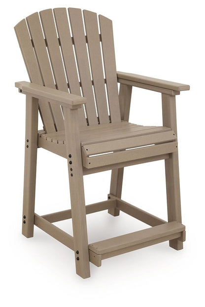 Seacliff Beach - Barstool (Set of 2) - Medium Brown - Hornell Furniture Outlet