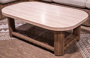 Dolan Creek - Beige / Brown - Rectangular Cocktail Table - Hornell Furniture Outlet