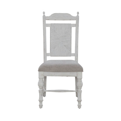 River Place - Panel Back Side Chair (RTA) - White - Hornell Furniture Outlet