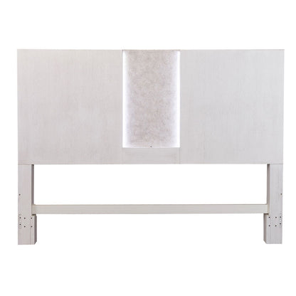 Mirage - King Travertine Panel Headboard - White - Hornell Furniture Outlet