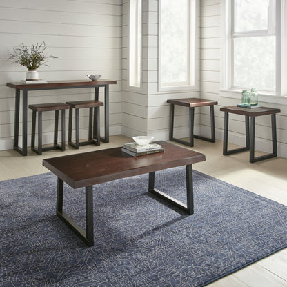 Jennings - Live Edge Cocktail - Brown - Hornell Furniture Outlet