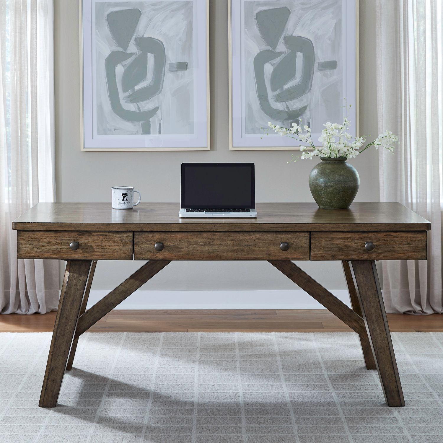 Carolina Park - Writing Desk - Brown - Hornell Furniture Outlet