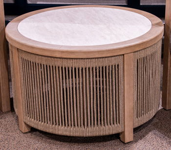 Spooners Cove - Beige - Round Cocktail Table - Hornell Furniture Outlet