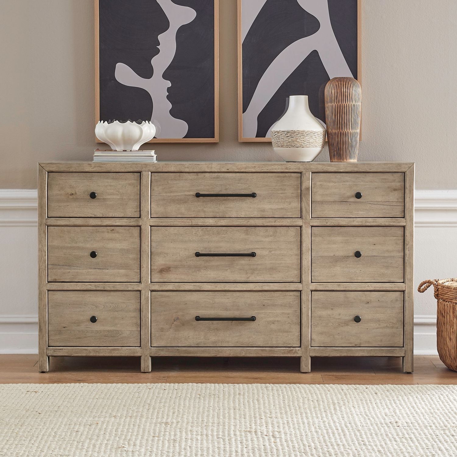 Proximity Place - 9 Drawer Dresser - Brown - Hornell Furniture Outlet