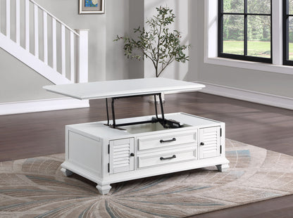 Charlestown - Lift Top Coffee Table - White - Hornell Furniture Outlet
