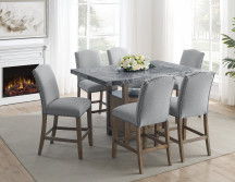 Grayson - 7 Piece Dining Set - Dark Gray - Hornell Furniture Outlet