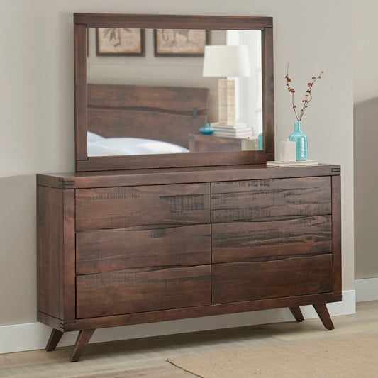 Pasco - Dresser And Mirror - Brown - Hornell Furniture Outlet