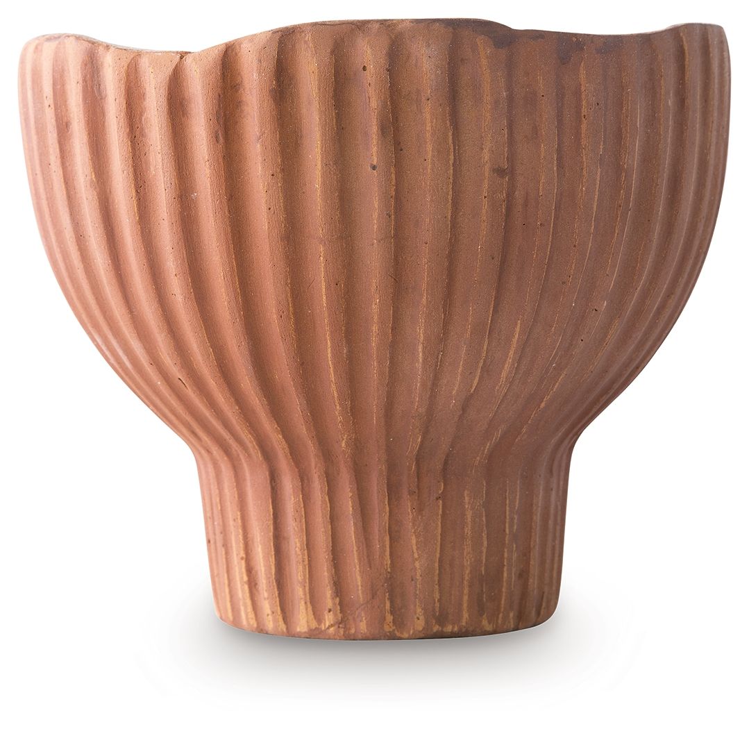 Orban - Vase - Sienna / White - Hornell Furniture Outlet