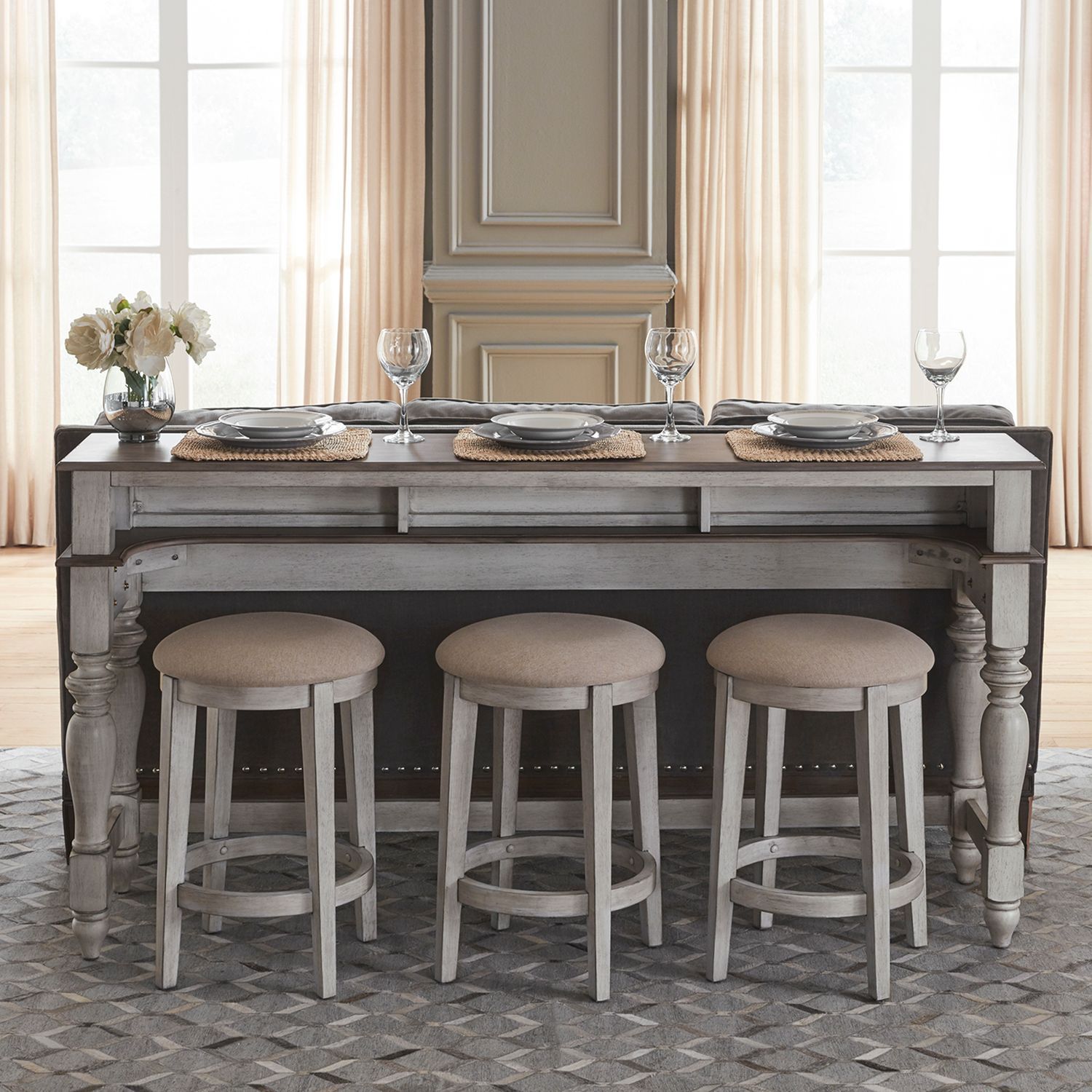 Ocean Isle - Console Bar Table - Hornell Furniture Outlet