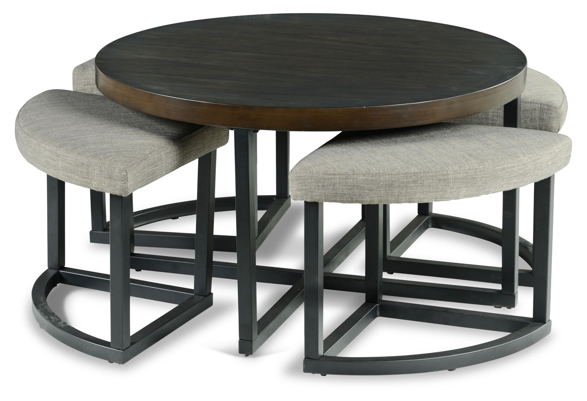 Yukon - Coffee Table With Stools - Brown - Hornell Furniture Outlet